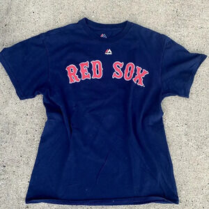 Majestic MLB Fanatics Boston Red Sox Navy Blue Betts Unisex Medium T-Shirt
